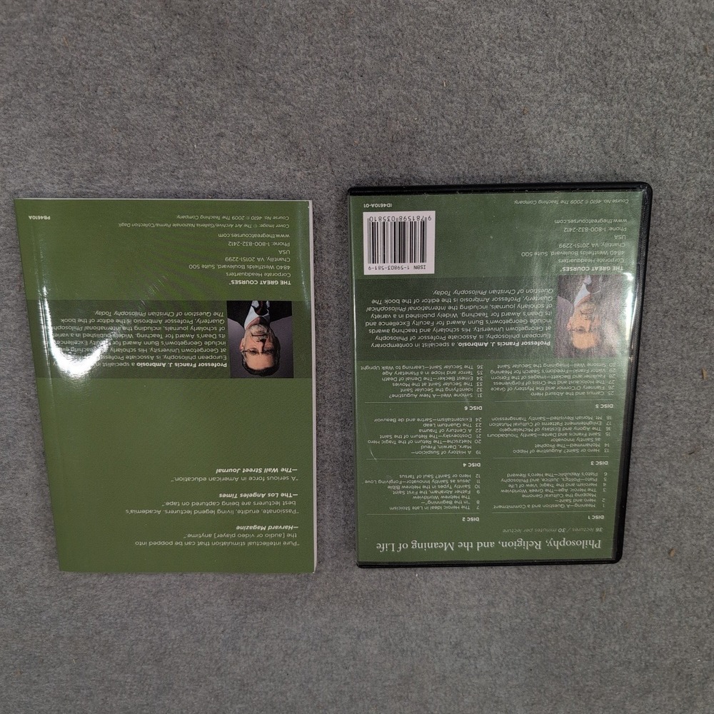 The Great Courses Philosophy Religion and the Meaning of Life DVD Guidebook Set - Picture 2 of 3